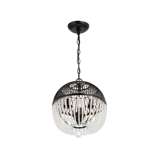 Fiona Collection - Matte Black Chandelier - W:30cm