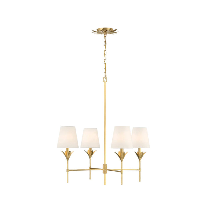 Florentine Collection - 4 Light Chandelier - Antique Gold