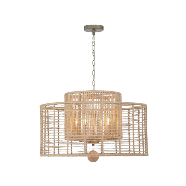 Jana Collection - Pendant - Rattan - W:63.5cm