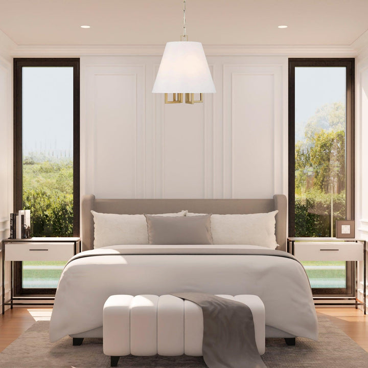 Strata Collection - Pendant - Satin Brass - W:40cm