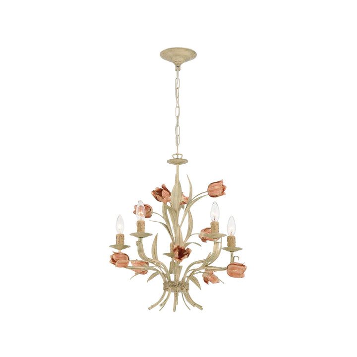 Brittany Collection - Sage Rose 5 Lights Chandelier