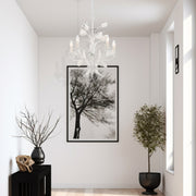 Brittany Collection - White Rose 5 Lights Chandelier