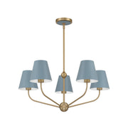 Jori Collection - 5 Lights Chandelier - Blue