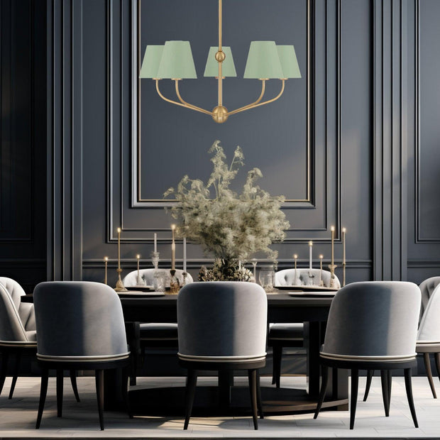 Jori Collection - 5 Lights Chandelier - Green