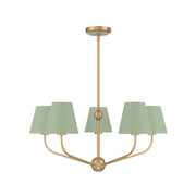 Jori Collection - 5 Lights Chandelier - Green
