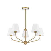 Jori Collection - 5 Lights Chandelier - White