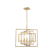 Luxa Collection - 5 Lights Chandelier - Antique Gold