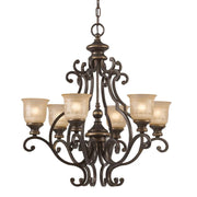 Andover Collection - Bronze Umber 6 Lights Chandelier