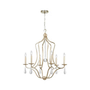 Coco Collection - 6 Light Silver Chandelier