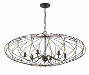 Clinton Collection - English Bronze & Gold - 6 Lights Chandelier