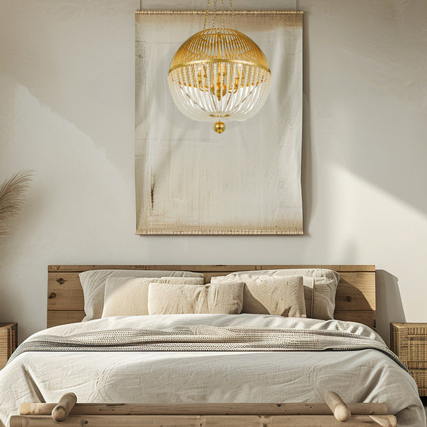 Fiona Collection - Antique Gold Chandelier - W:53cm