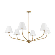 Jori Collection - 6 Lights Chandelier - White
