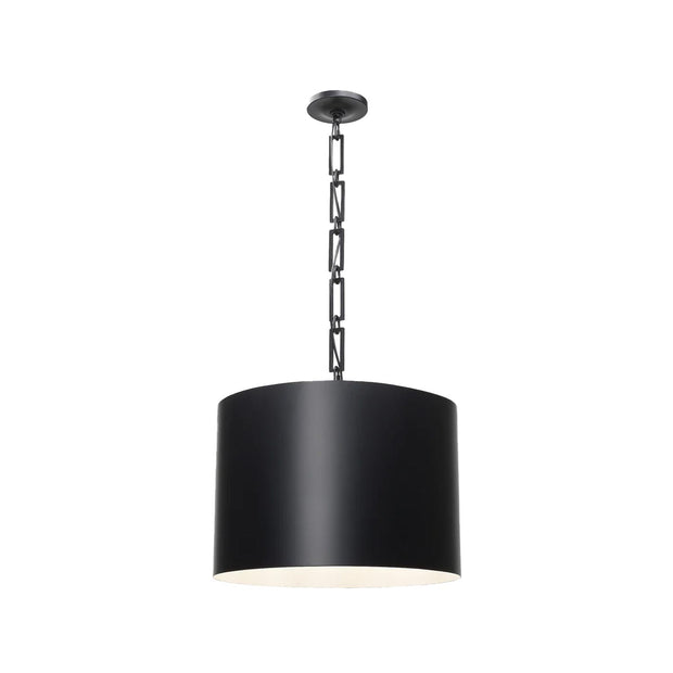 Victor Collection - Pendant - Matte Black & White - W:50cm