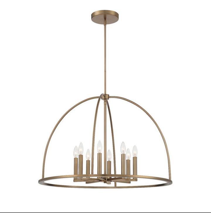 Alexa Collection - 8 Lights Pendant - Gold