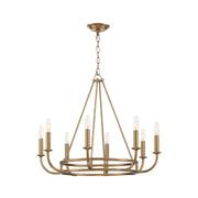 Bleecker Collection - 8 Lights Chandelier - Aged Brass