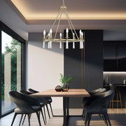 Brinkley Collection - 8 Light Chandelier - Satin Brass