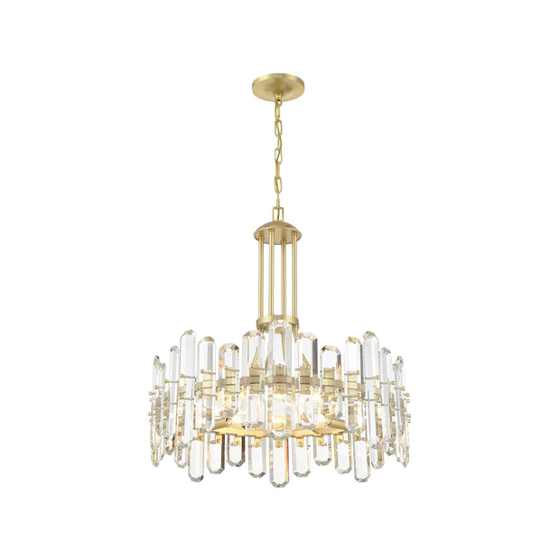 Capri Collection - Aged Brass Chandelier - 8 Lights