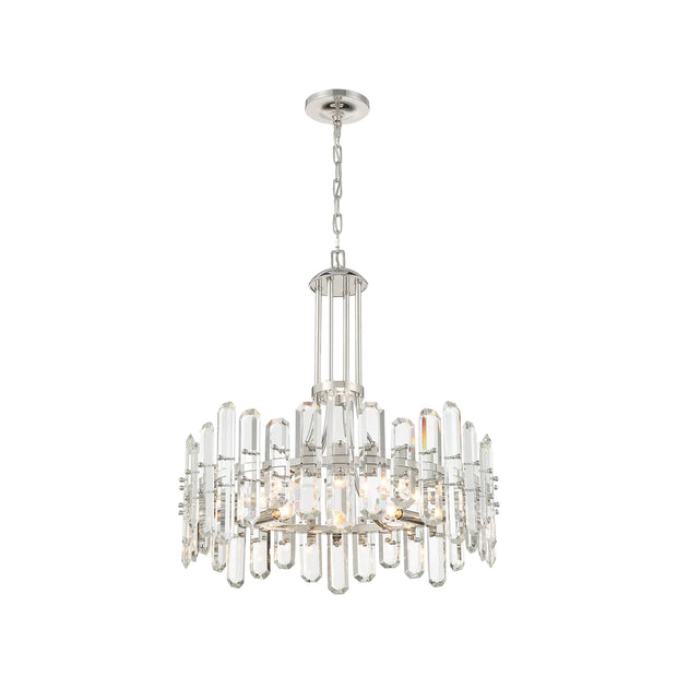 Capri Collection - Polished Nickel Chandelier - 8 Lights