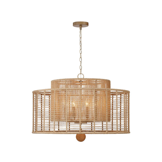 Jana Collection - Pendant - Rattan - W:78.7cm