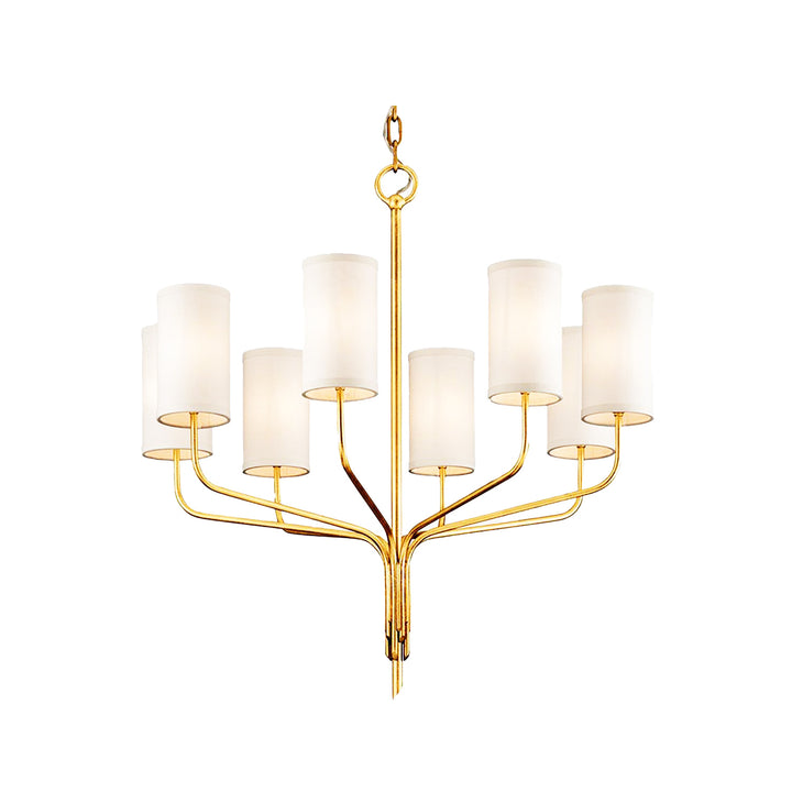 Collier Collection - 8 Lights Chandelier - Gold Leaf