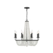 Seneca Collection - 8 Light Black Chandelier