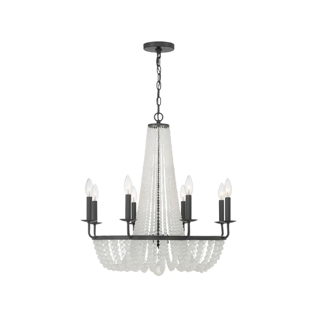 Seneca Collection - 8 Light Black Chandelier