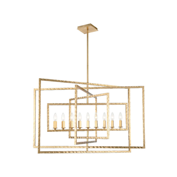 Luxa Collection - 9 Lights Chandelier - Antique Gold