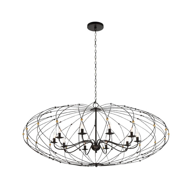 Clinton Collection - English Bronze & Gold - 10 Lights Chandelier