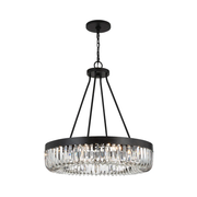 Clover Collection - 8 Lights Ring Chandelier - Charcoal Bronze
