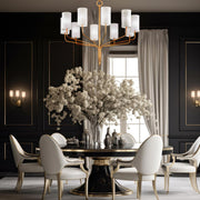 Collier Collection - 10 Lights Chandelier - Gold Leaf