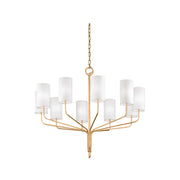 Collier Collection - 10 Lights Chandelier - Gold Leaf