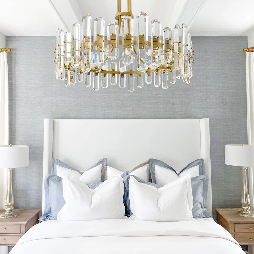 Capri Collection - Aged Brass Chandelier - 12 Lights