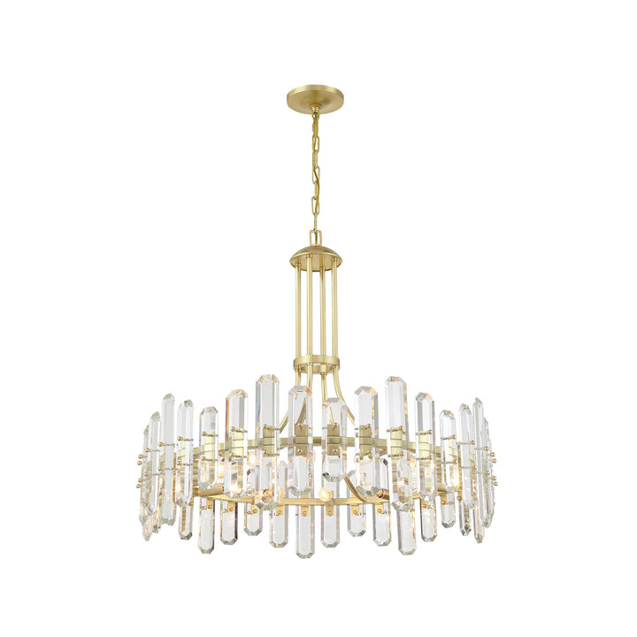 Capri Collection - Aged Brass Chandelier - 12 Lights