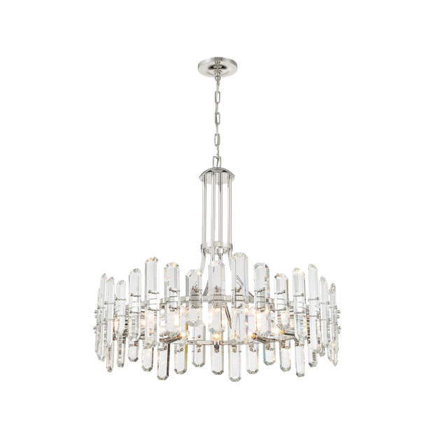 Capri Collection - Polished Nickel Chandelier - 12 Lights