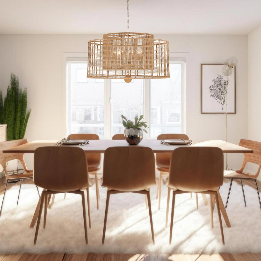 Jana Collection - Pendant - Rattan - W:108.5cm