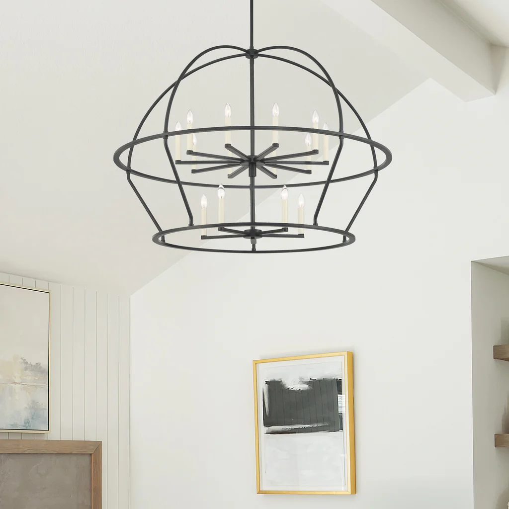 Alexa Collection - Chandelier 15 Light - Matte Black