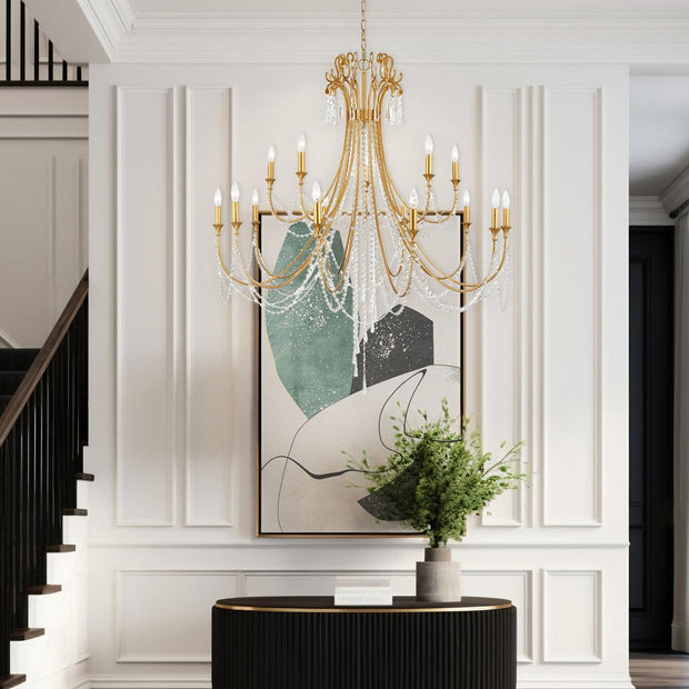 Bailey Collection - 15 Lights Chandelier - Gold