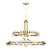 Farris Collection - Aged Brass Chandelier - 2 Tier
