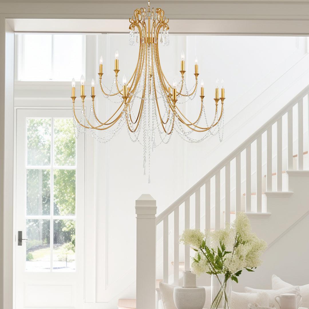 Bailey Collection - 28 Lights Chandelier - Gold