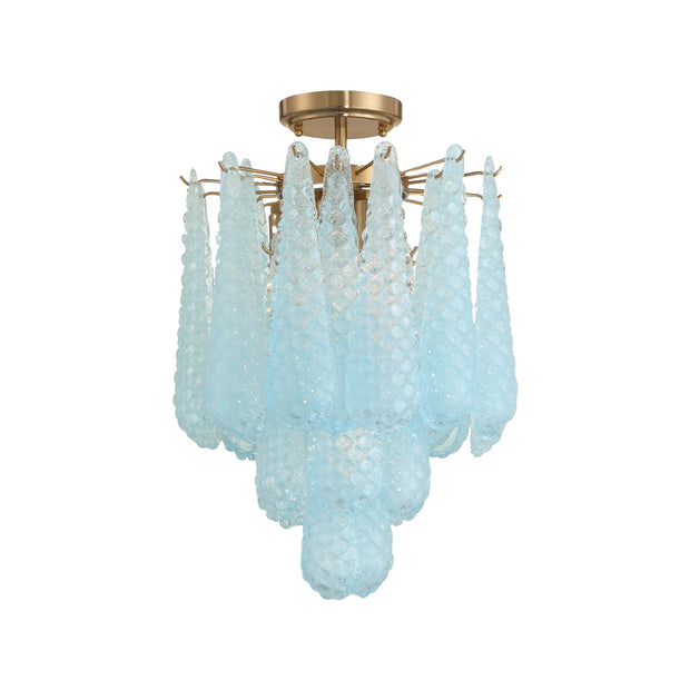 Libby Collection - 4 Lights Semi-Flush - Blue