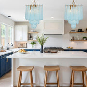 Libby Collection - 4 Lights Pendant - Blue