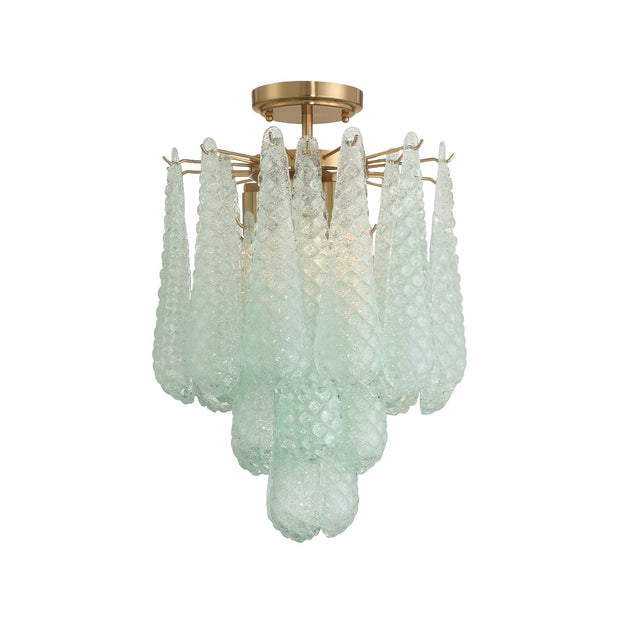 Libby Collection - 4 Lights Semi-Flush - Green