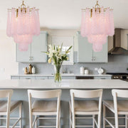 Libby Collection - 4 Lights Pendant - Blush