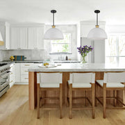 Gamma Collection - Pendant - Satin Brass & Matte Black - W:60cm