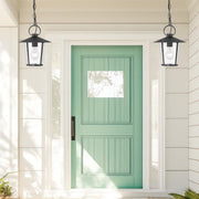 Glace Collection - Outdoor Matte Black 4 Lights Pendant