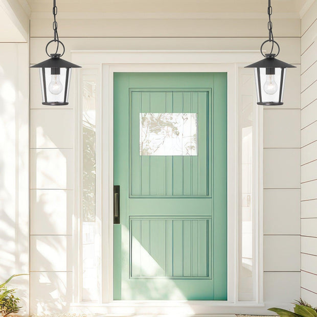 Glace Collection - Outdoor Matte Black 4 Lights Pendant