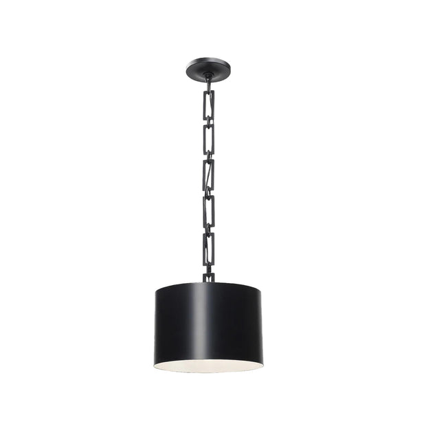Victor Collection - Pendant - Matte Black & White - W:30cm