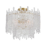 Lofton 3 Lights Semi Flush - Satin Brass