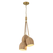 Mace Collection - 3 Light Pendant - Rattan