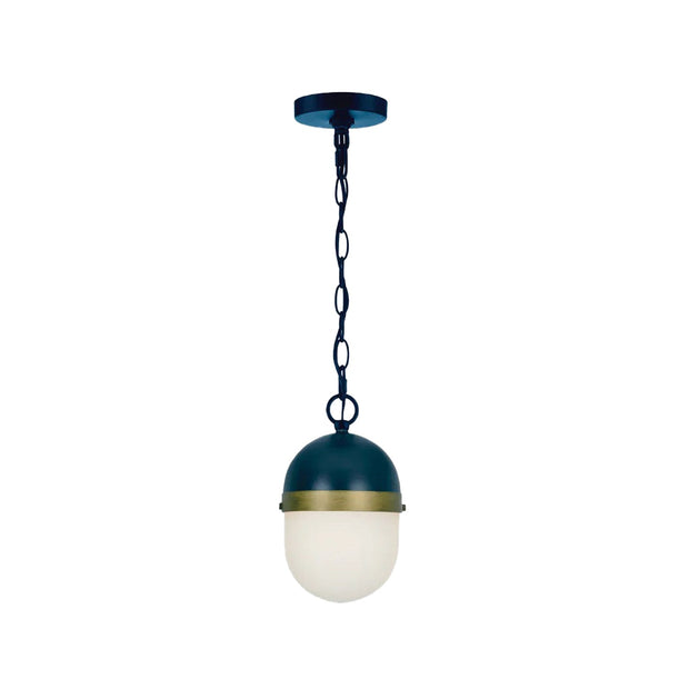 Rama Collection - Matte Black and Textured Gold Pendant - W:20cm